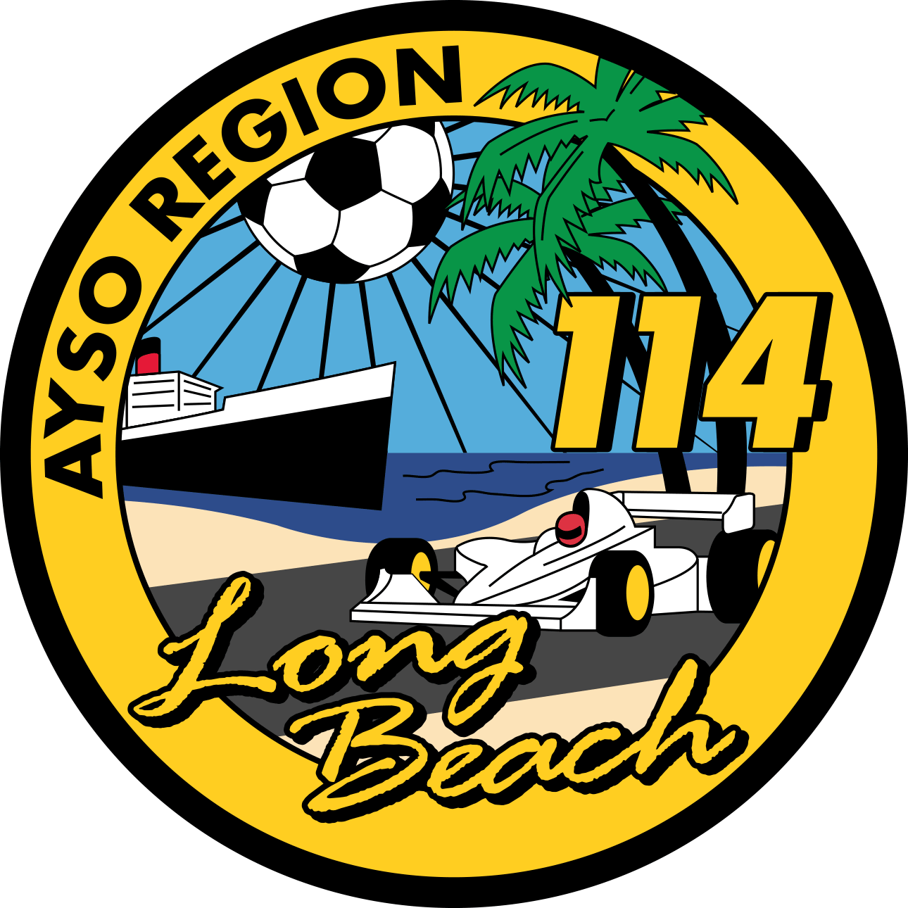 AYSO Region 114 Long Beach logo